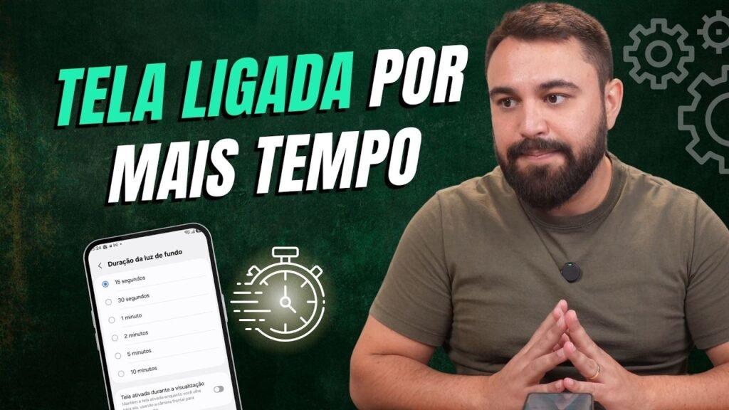 Como CONFIGURAR a TELA do CELULAR para NÃO APAGAR tão RÁPIDO